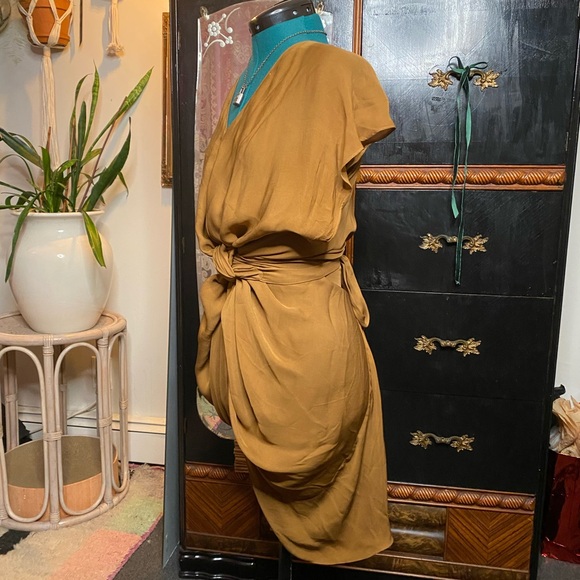 Anagram by Gary Gramm silk multi-way wrap dress in bronze - Picture 2 of 6